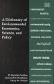 Go to record A dictionary of environmental economics, science and policy